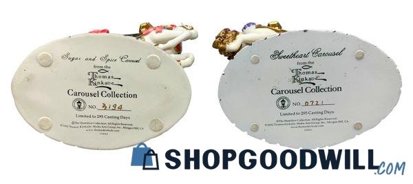 Thomas Kinkade Carousel Horses 2 Pc