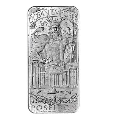 10 oz .999 Silver Pure Atlantis Design Bar